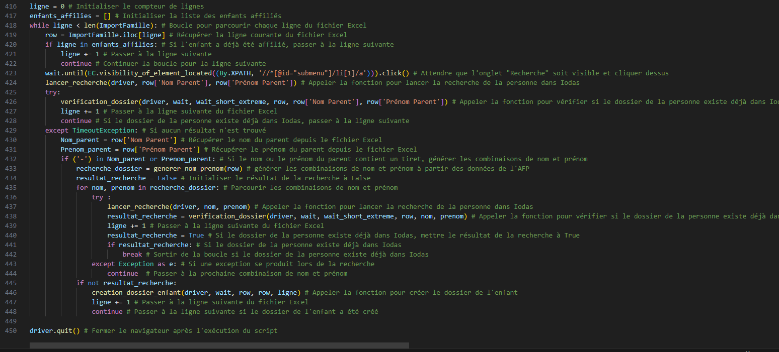Script principal ENFANCE